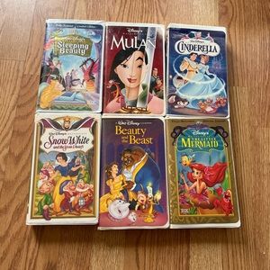 Lot of 6 Disney Princess Movie VHS
